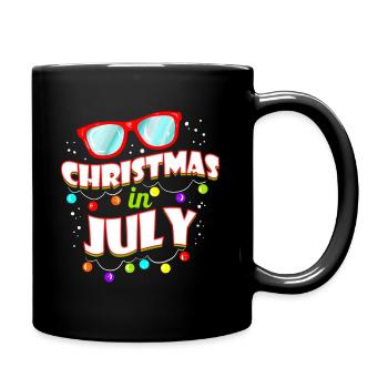 Noël en juillet Logo Lunettes de soleil Noël En - Mug uni - noir - Droite