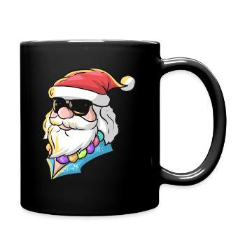 Père Noël en chemise hawaïenne et lunettes de soleil pour - Mug uni - noir - Droite
