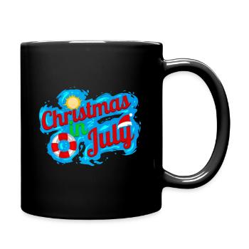 Santa Rescue Ring Logo Celebrating Christmas In - Full Colour Mug - black - Right
