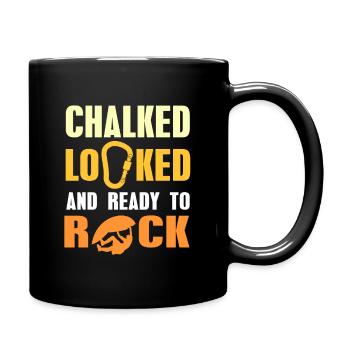 Chalked Locked & Ready To Rock Cool Bouldering - Full Colour Mug - black - Right
