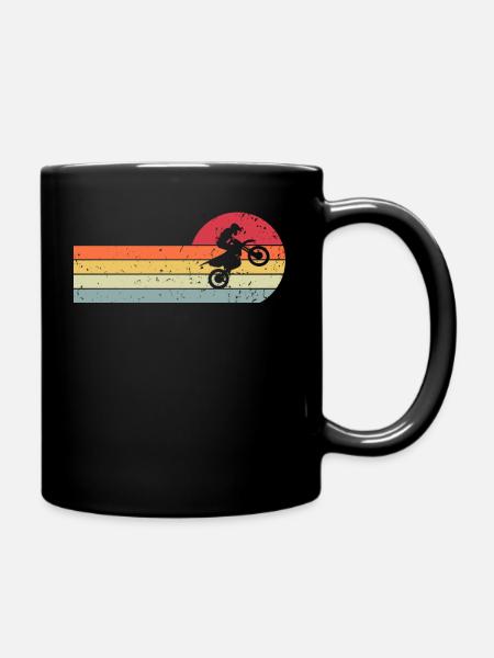 Motocross Retro Vintage - Tasse einfarbig - Schwarz