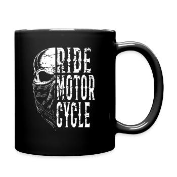 ride Motorcycles Skull - Full Colour Mug - black - Right