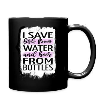 present funny sayings animal geek birthday present - Full Colour Mug - black - Right