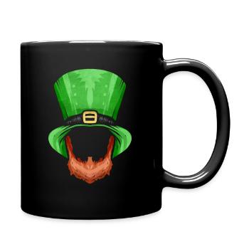Barbe-Rouge et Chapeau Vert pour la Saint-Patrick - Mug uni - noir - Droite