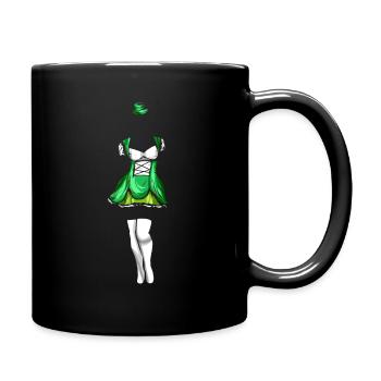 Womans Dress For St. Patricks Day - Tasse einfarbig - Schwarz - Rechts