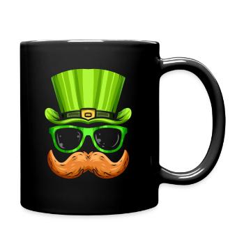 Red Beard Green Hat And Glasses Costume For St. - Full Colour Mug - black - Right