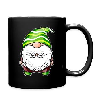 Gnome With Striped Pointed Cap For St. Patricks - Tasse einfarbig - Schwarz - Rechts