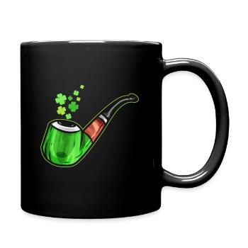Green Pipe envoie des Shamrocks sur St. Patricks - Mug uni - noir - Droite