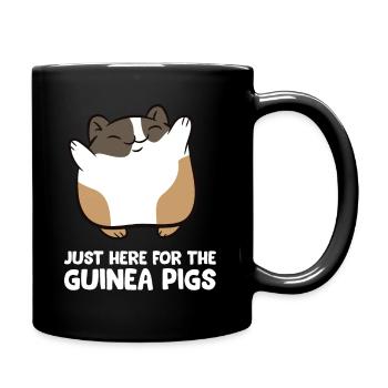 Guinea pigs - Just here for the guinea pigs - Full Colour Mug - black - Right