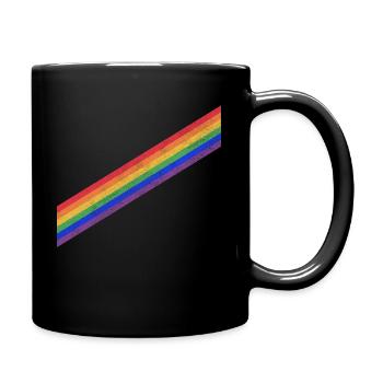 Regenbogen Fahne LGBT Schwul Gay Pride - Tasse einfarbig - Schwarz - Rechts