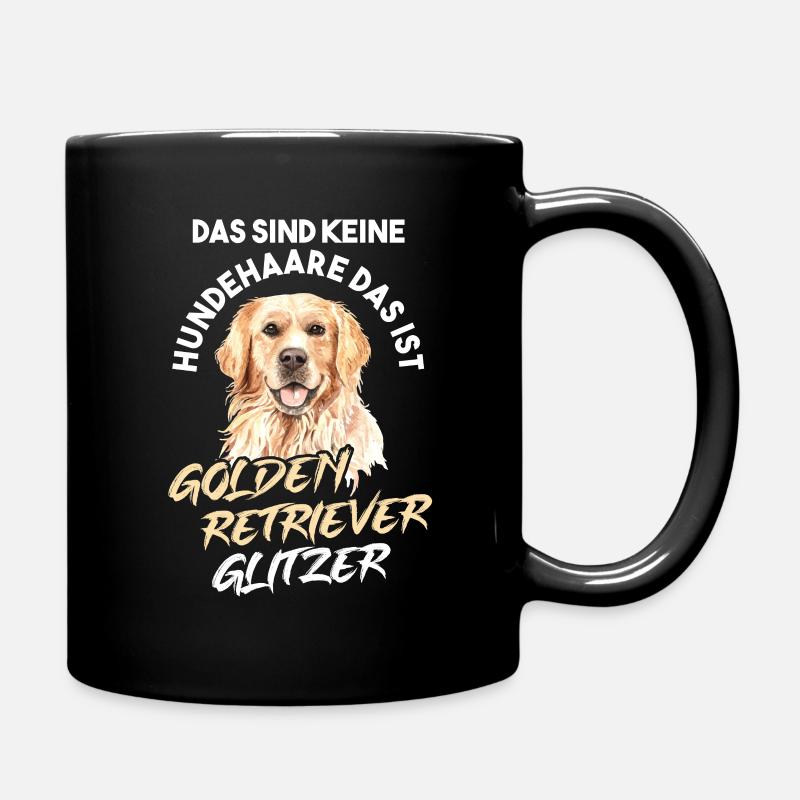 Golden Retriever Glitzer Hundehalter Geschenk Hund - Tasse einfarbig - Schwarz