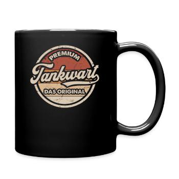 Tankwart Original Lustig Tankwärter - Tasse einfarbig - Schwarz - Rechts