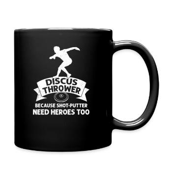 Parce que le lanceur de poids a besoin de héros, le lancer du disque de l’homme - Mug uni - noir - Droite