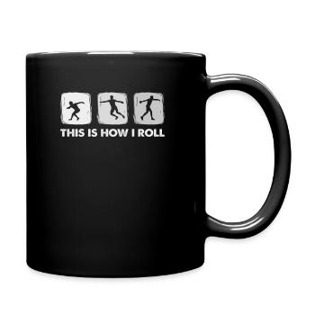 C’est comme ça que je roule, lancer des disques homme - Mug uni - noir - Droite