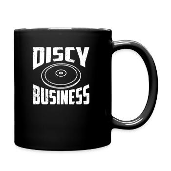 Discy Business - Lanceur de disque drôle - Mug uni - noir - Droite