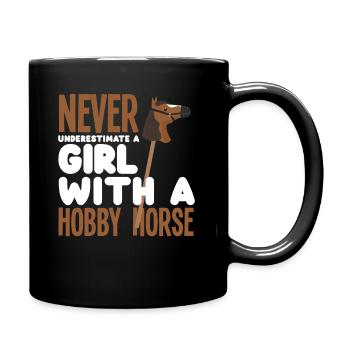Fille Hobby Cheval Hobby Équitation - Mug uni - noir - Droite