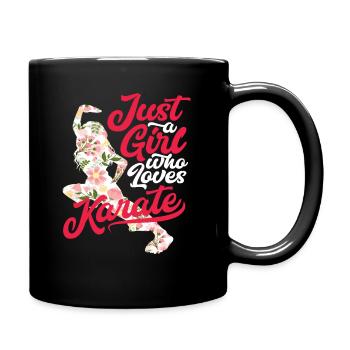Fleurs Karaté Femme Fille - Mug uni - noir - Droite