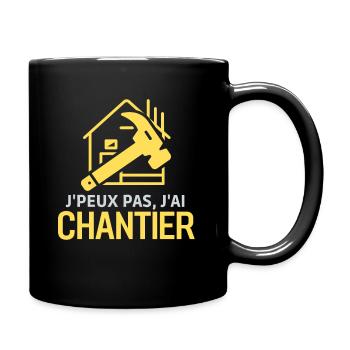 Chantier de construction - Mug uni - noir - Droite