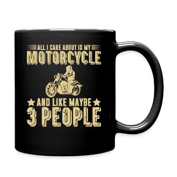 I of My motorcycle And 3 people - Full Colour Mug - black - Right