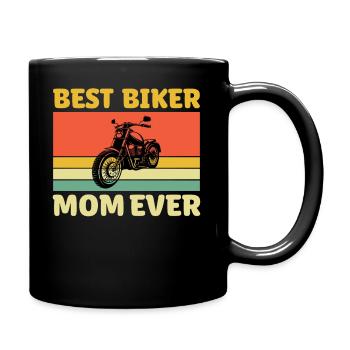 Beste Biker Mutter Aller Zeiten - Retro-Motorrad - Tasse einfarbig - Schwarz - Rechts