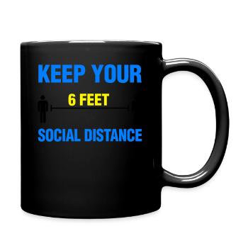 Keep Your Social Distance Introvert - Full Colour Mug - black - Right