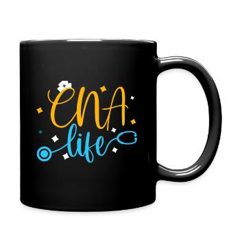 Zertifizierte Krankenpflegeschwester Outfit - Tasse einfarbig - Schwarz - Rechts
