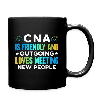 CNA Mama in the nursing home - Full Colour Mug - black - Right