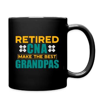 CNA im Ruhestand macht die besten Großväter - Tasse einfarbig - Schwarz - Rechts