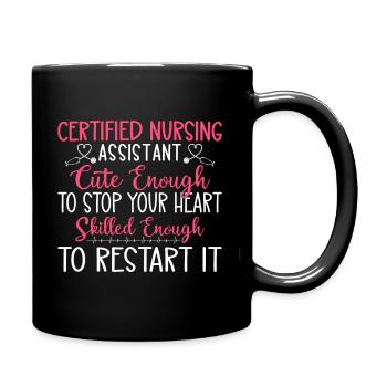 Certified nursing assistant - Full Colour Mug - black - Right