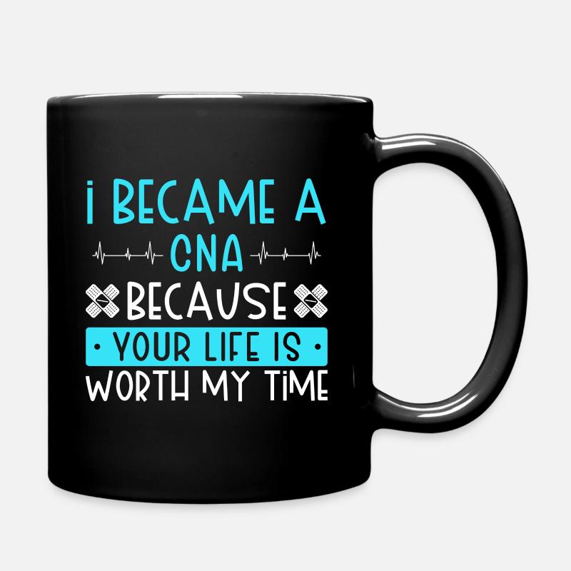 Life-saving nursing service for patients - Full Colour Mug - black