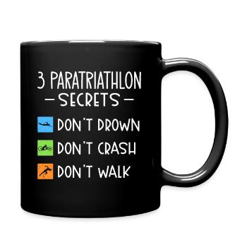 Paratriathlon secrets Do not drown, fall - Full Colour Mug - black - Right