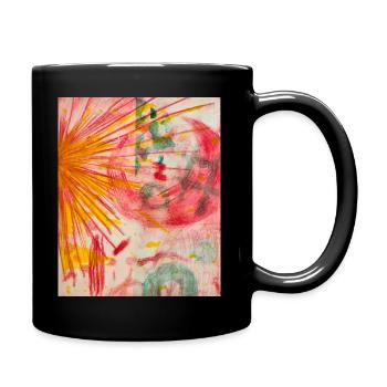 Abstract Art - Tasse einfarbig - Schwarz - Rechts