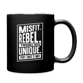 Positivität Außenseiter Dichter Poesie - Tasse einfarbig - Schwarz - Rechts