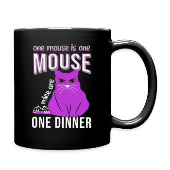 Une souris une souris chat parler mot gros chat - Mug uni - noir - Droite