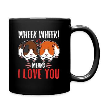 Wheek wheek signifie que je t’aime - Mug uni - noir - Droite
