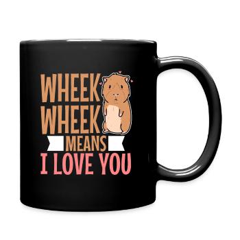 Wheek wheek signifie que je t’aime - Mug uni - noir - Droite