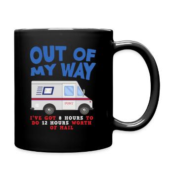 Postbeamte Briefzusteller Paketzusteller - Tasse einfarbig - Schwarz - Rechts