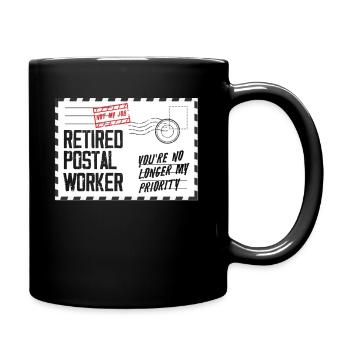 Funny postal clerk pensioner - Full Colour Mug - black - Right