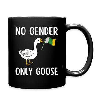 No Gender Only Goose, Funny Nonbinary, Non Binary - Full Colour Mug - black - Right