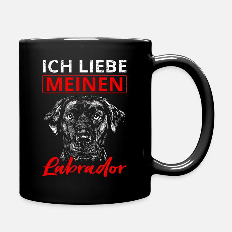 Labrador Hund Hundebesitzer Ich liebe meinen Labra - Tasse einfarbig - Schwarz