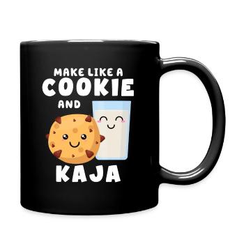 Korean Language Joke Make Like a Cookie and Kaja - Full Colour Mug - black - Right