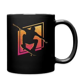 Skateboarding Skaten Skateboard Trick Skater - Tasse einfarbig - Schwarz - Rechts
