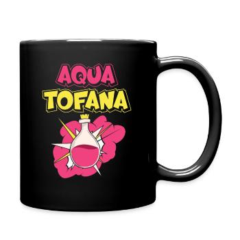 Aqua Tofana Vintage Poison Bottle Skull Pop Art - Full Colour Mug - black - Right