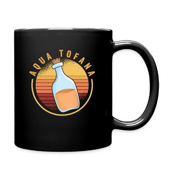 Aqua Tofana Vintage Poison Bottle Line Art Crime - Full Colour Mug - black - Right