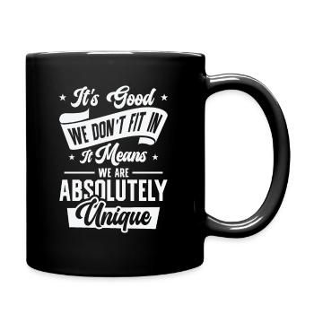 Positivity Misfits Poets Poetry Unique Uniqueness - Full Colour Mug - black - Right