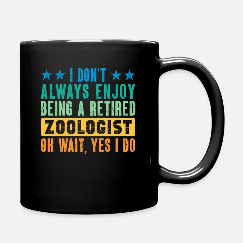 Zoologe im Ruhestand Vintage Ruhestand Zookeeper - Tasse einfarbig - Schwarz