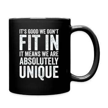 Positivity Misfits Poets Poetry Unique Uniqueness - Full Colour Mug - black - Right
