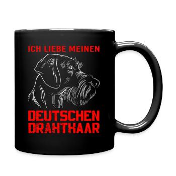 Hund Hundebesitzer - Tasse einfarbig - Schwarz - Rechts