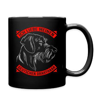 Hund Hundebesitzer - Tasse einfarbig - Schwarz - Rechts