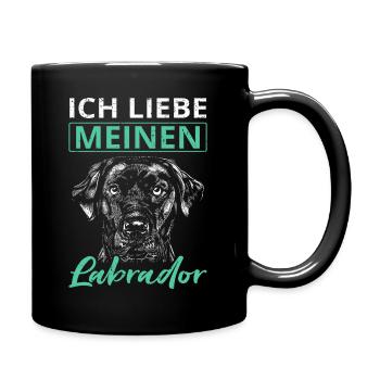 Labrador - Tasse einfarbig - Schwarz - Rechts